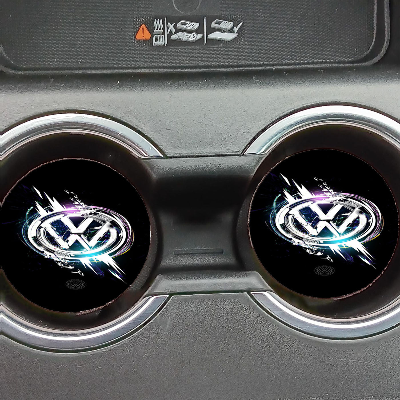 Vw Logo Wallpaper Car Coasters