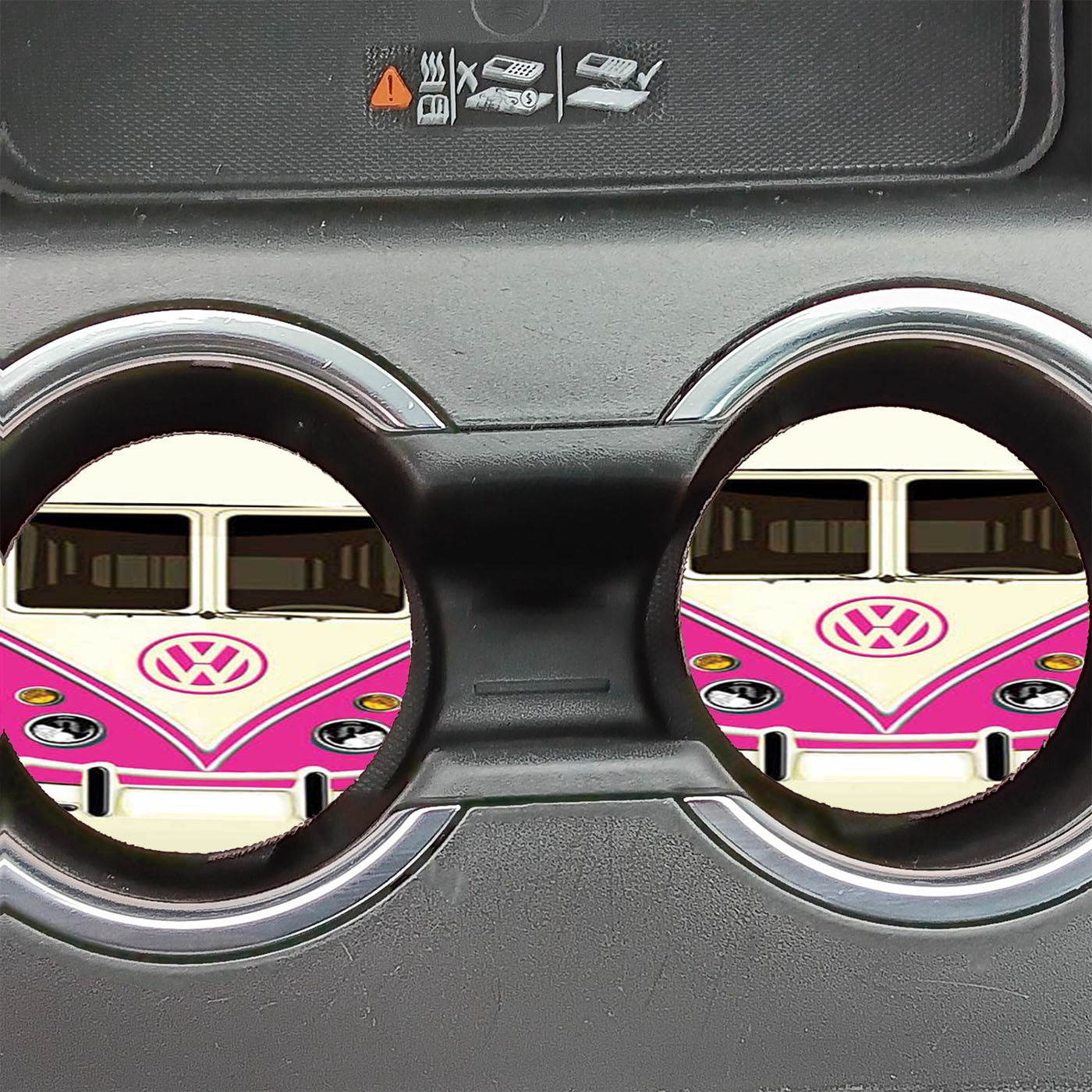 Vw Van Pink Car Coasters