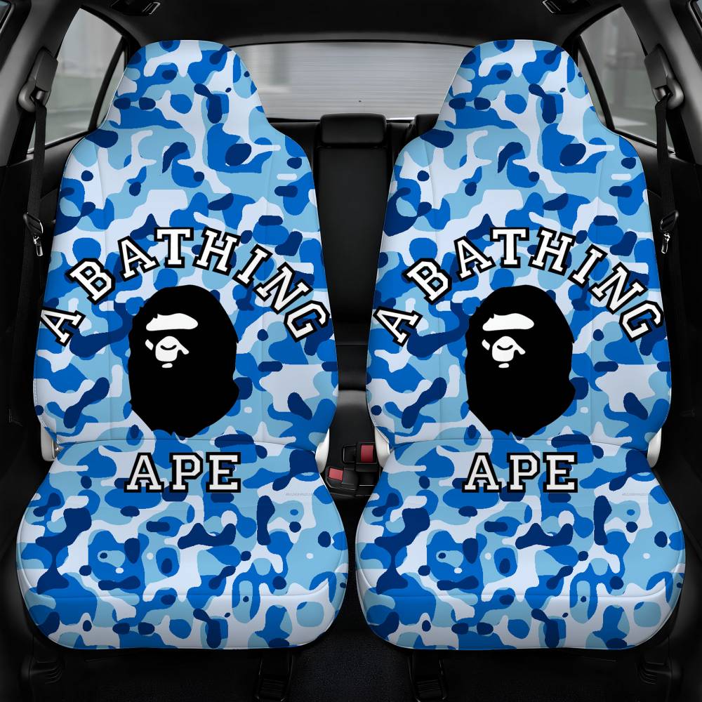 A Bathing Ape Blue Car Seat Cover Front Pair