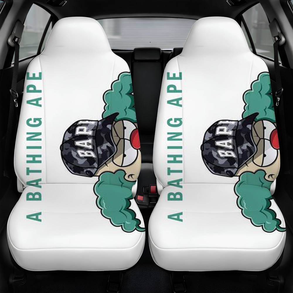 A Bathing Ape Funny Car Seat Cover Front Pair