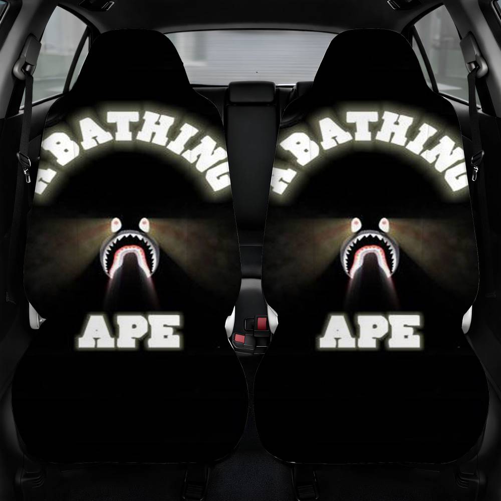 A Bathing Ape Shark Glow In The Dark Car Seat Cover Front Pair