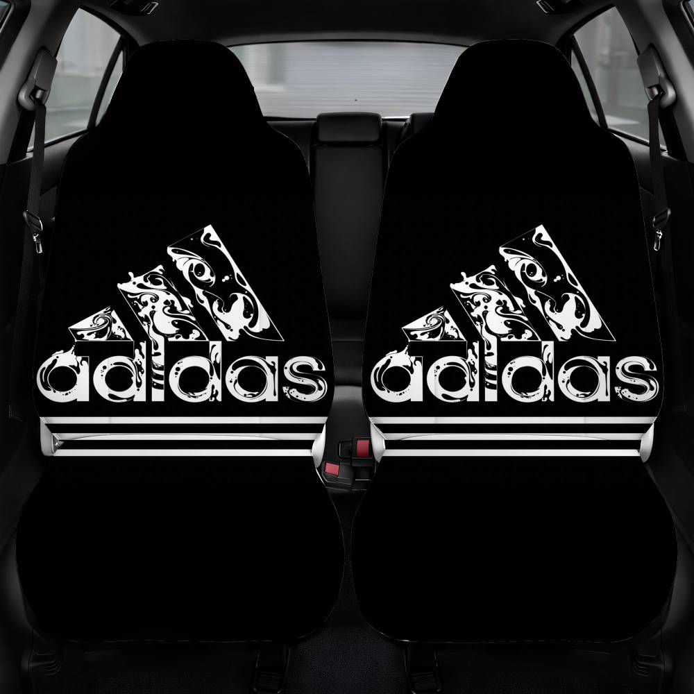 Adidas Logo Black Car Seat Cover Front Pair