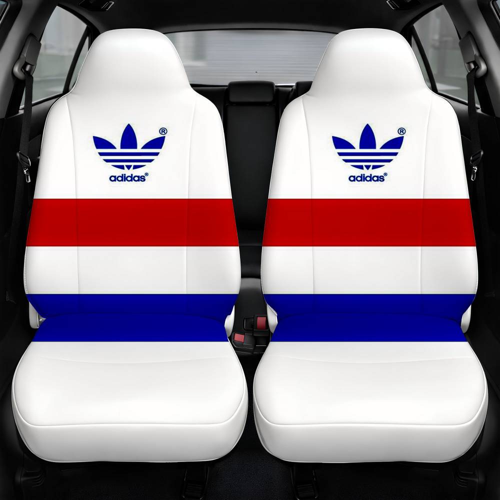 Adidas Red Blue Car Seat Cover Front Pair