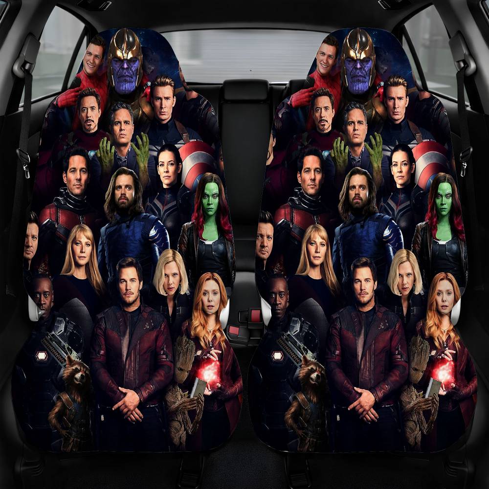 All Character Of Avengers Endgame Car Seat Cover Front Pair