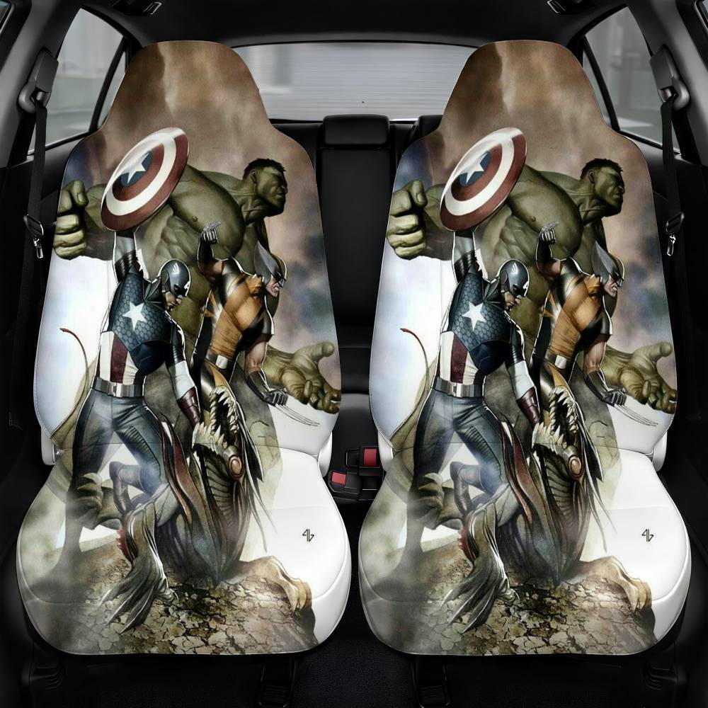 Avengers Age Of The Ultron Pose Car Seat Cover Front Pair