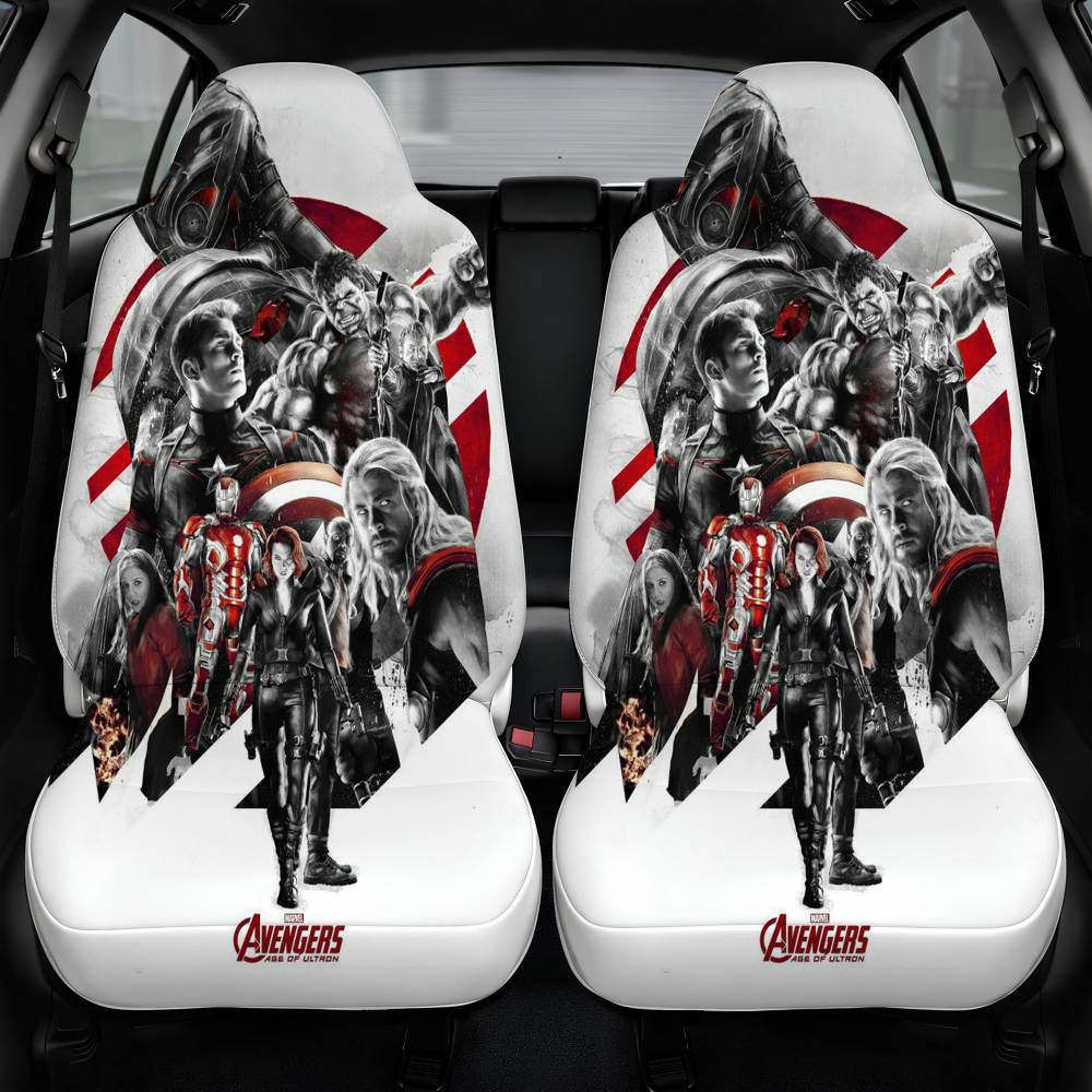 Avengers Age Of Ultron Poster Marvel Car Seat Cover Front Pair