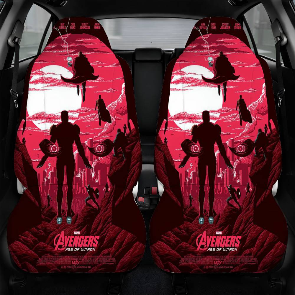 Avengers Age Of Ultron Poster Pink Car Seat Cover Front Pair
