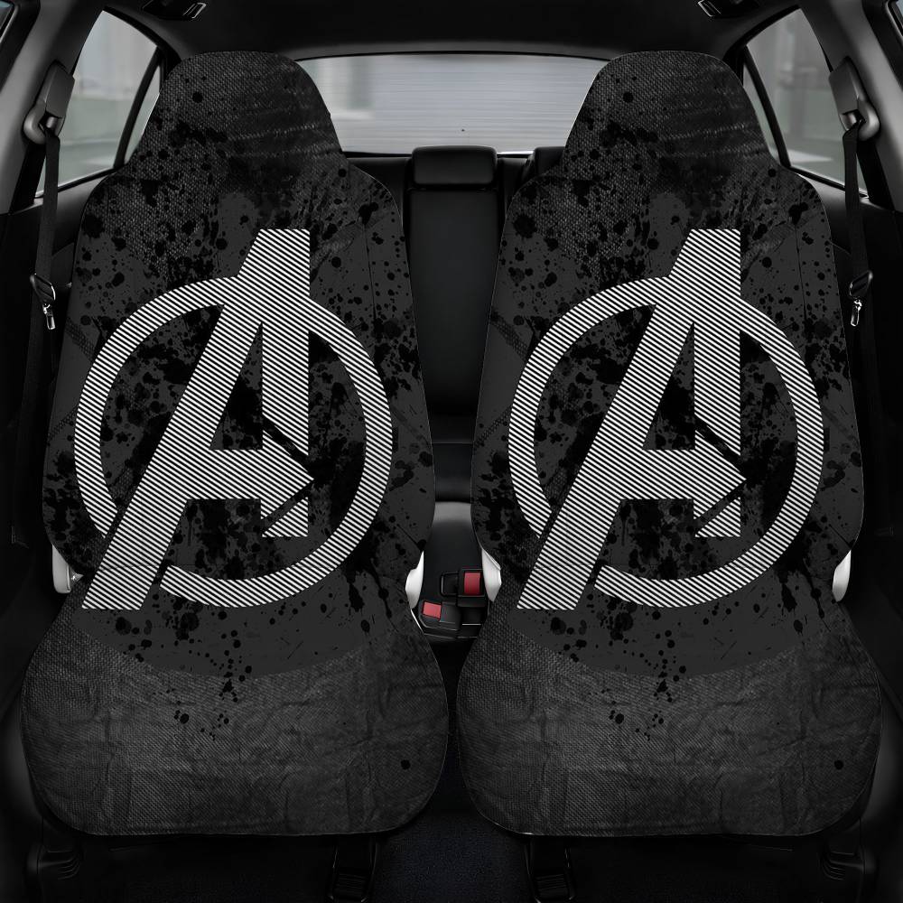Avengers Art Glow Car Seat Cover Front Pair