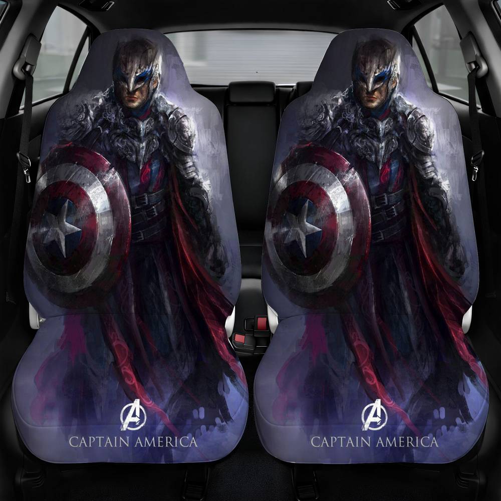 Avengers Captain America Mural Car Seat Cover Front Pair