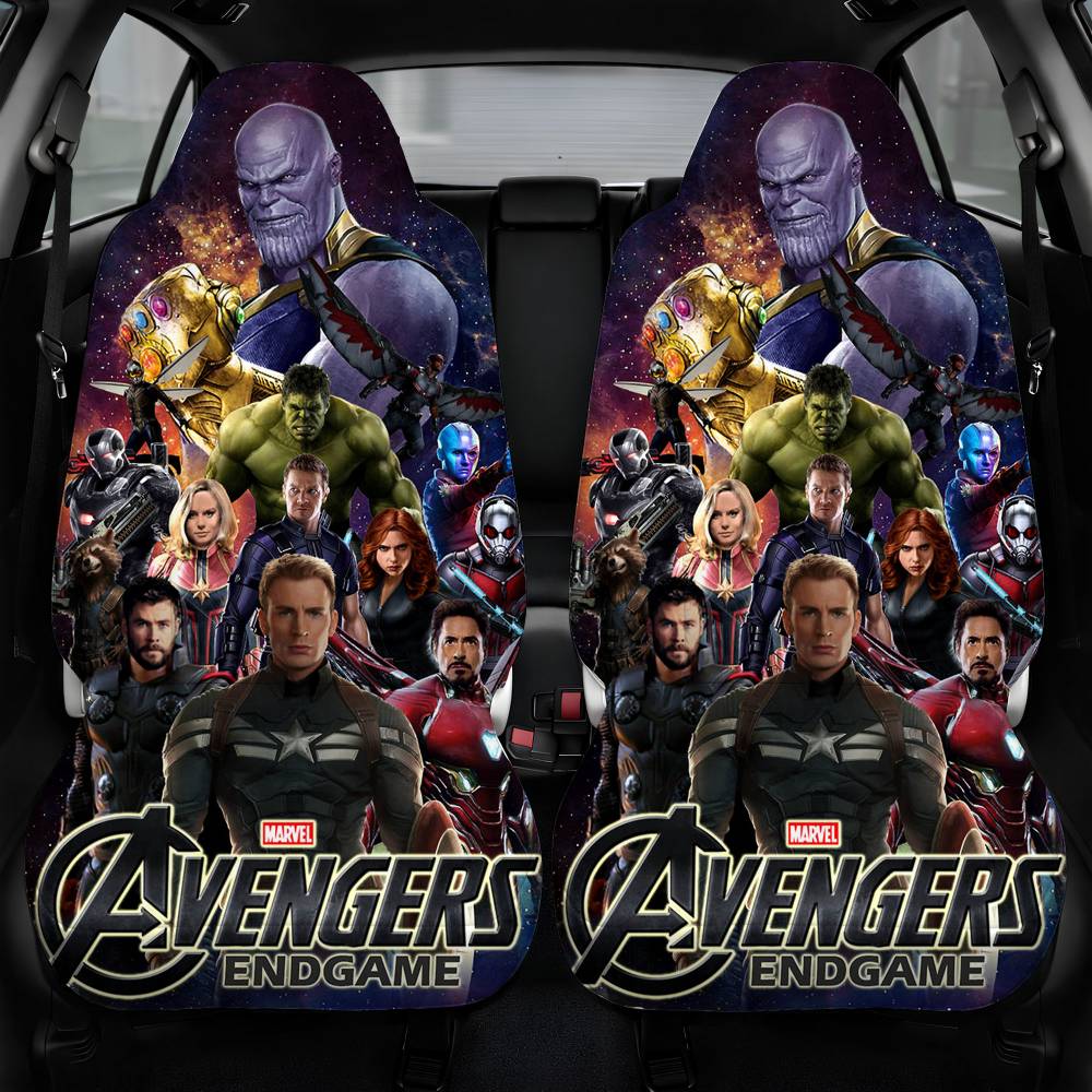 Avengers End Game Poster Marvel Car Seat Cover Front Pair
