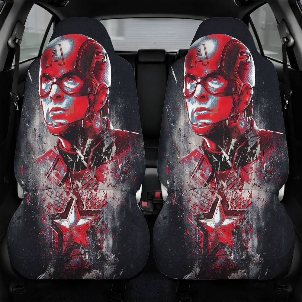Avengers Endgame Captain America Car Seat Cover Front Pair