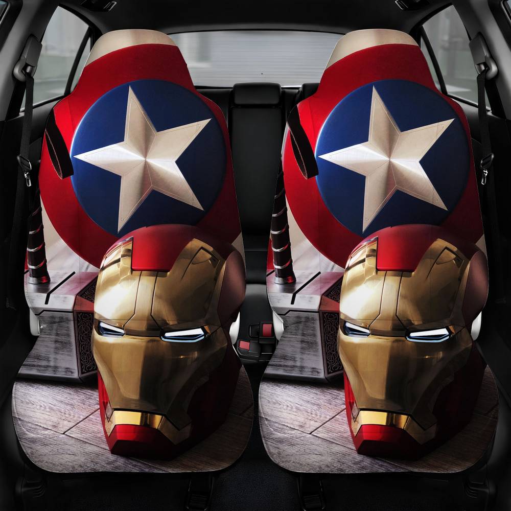 Avengers Endgame The Big Three Car Seat Cover Front Pair
