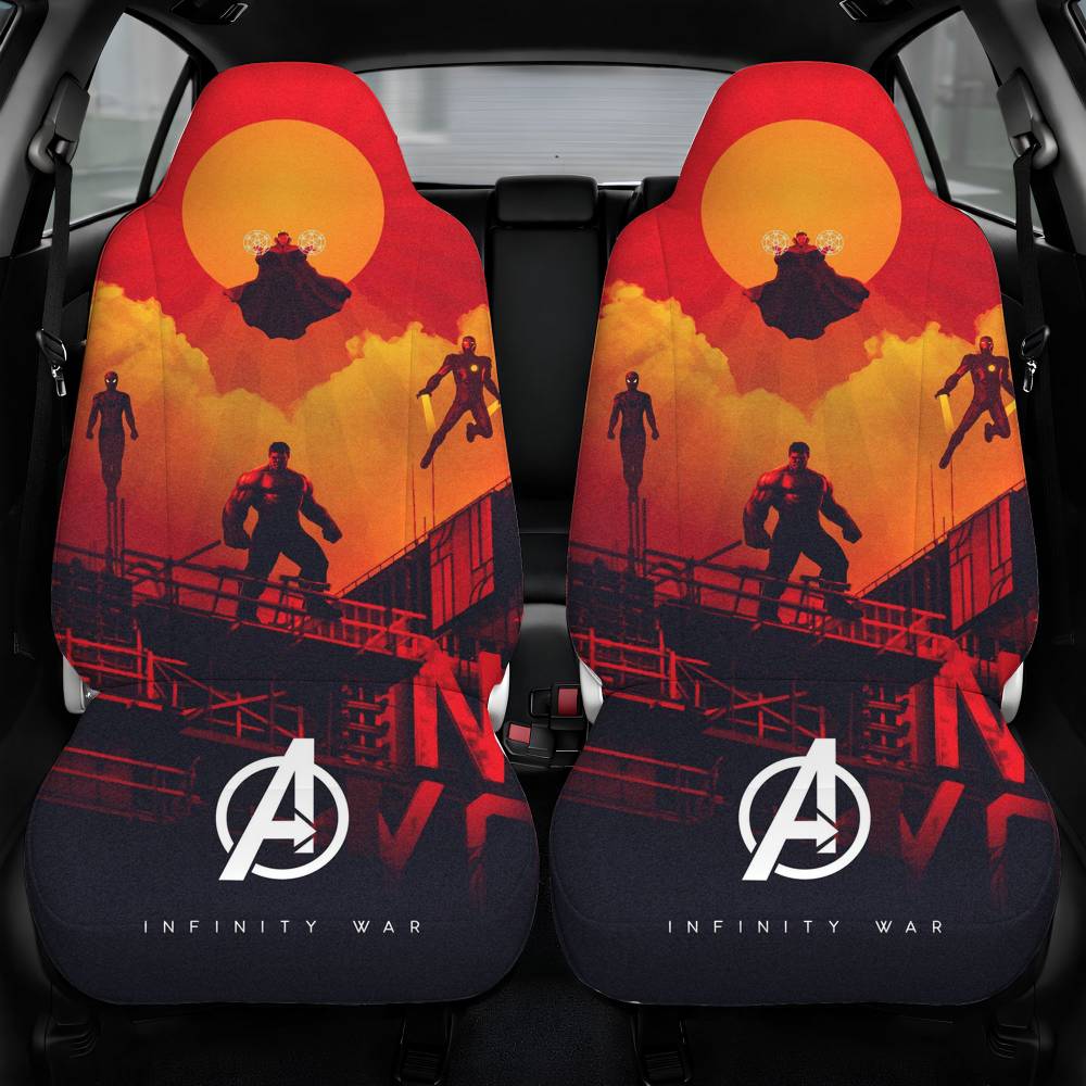 Avengers Infinity War 2018 Fan Made 3D Car Seat Cover Front Pair