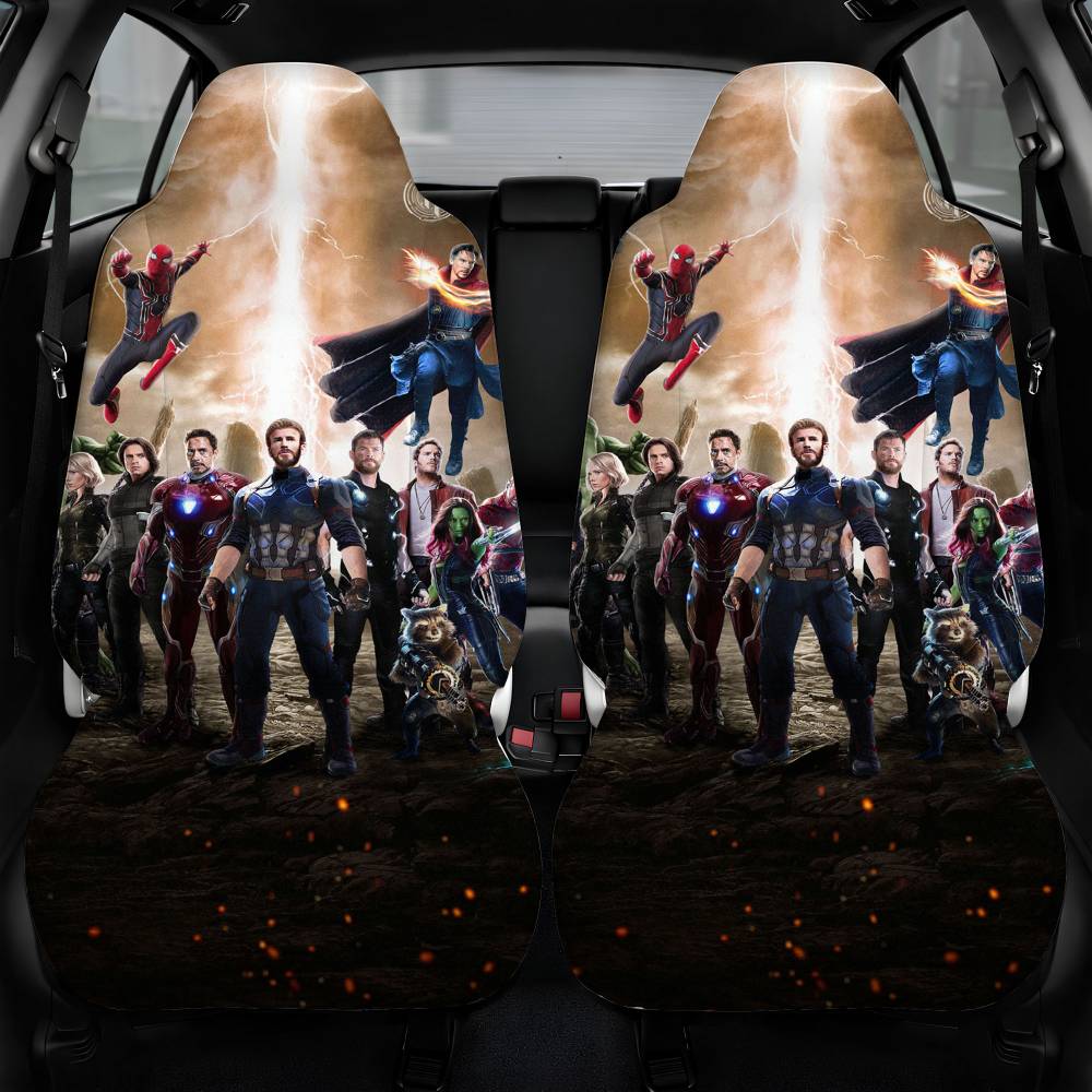 Avengers Infinity War 2018 Movie Fan Art Car Seat Cover Front Pair