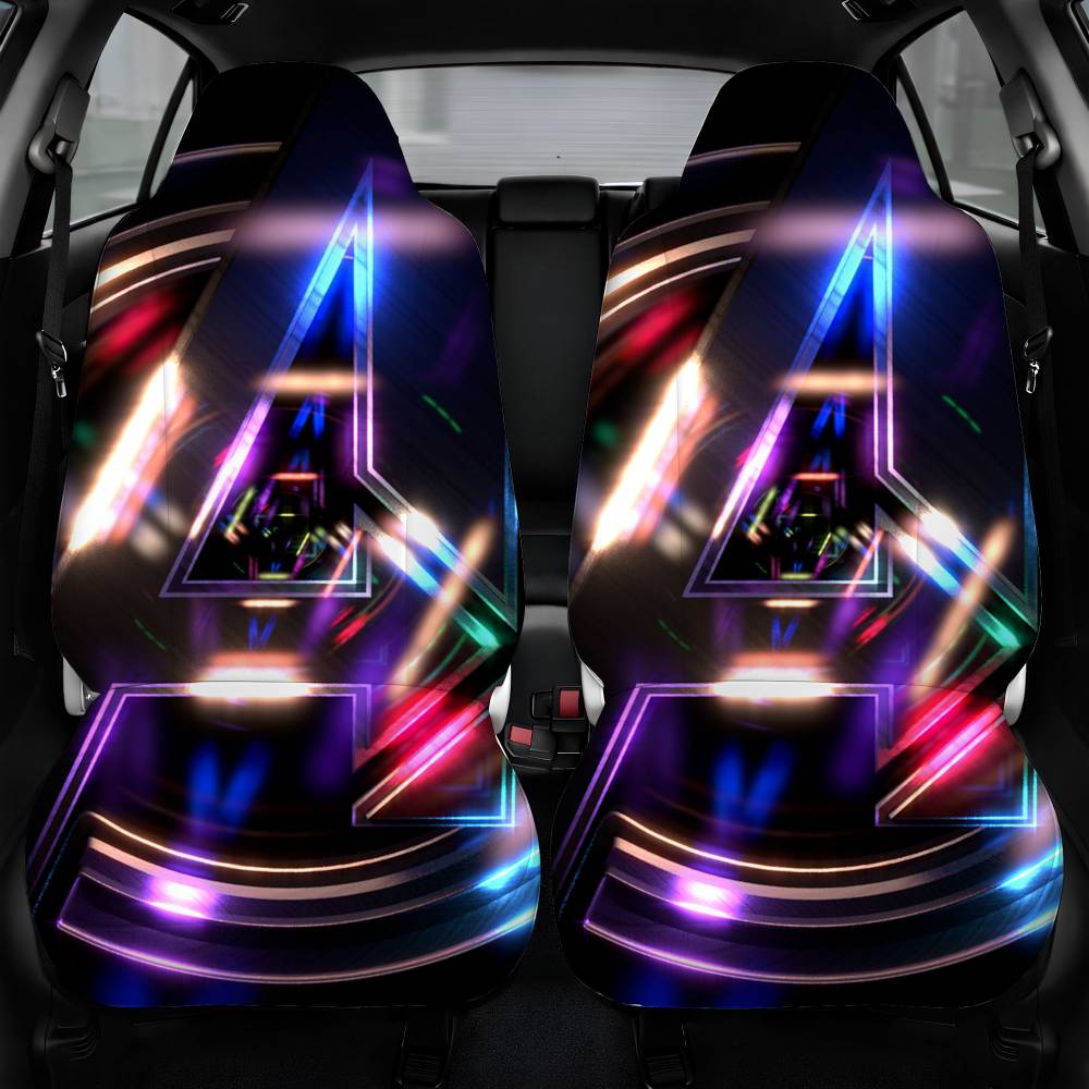 Avengers Infinity War Hologram Art Logo Car Seat Cover Front Pair