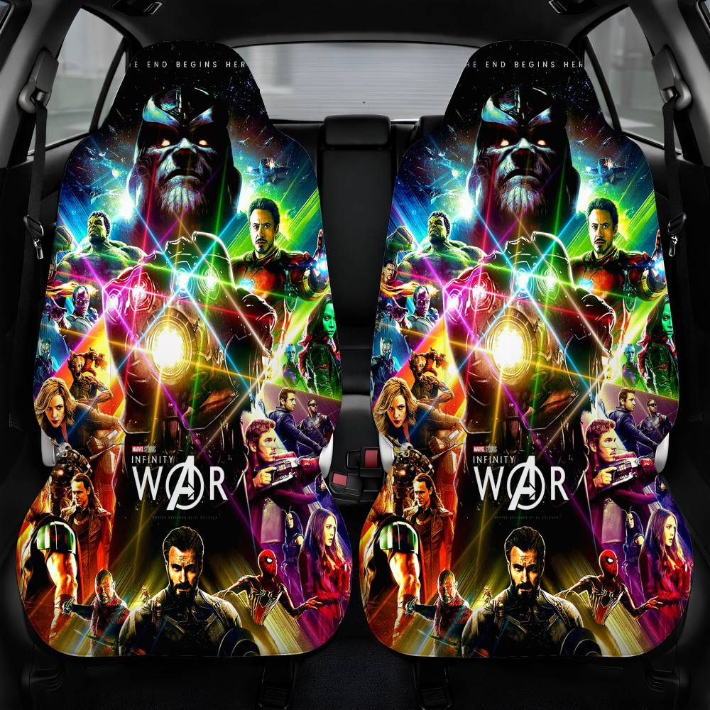 Avengers Infinity War Poster All Car Seat Cover Front Pair