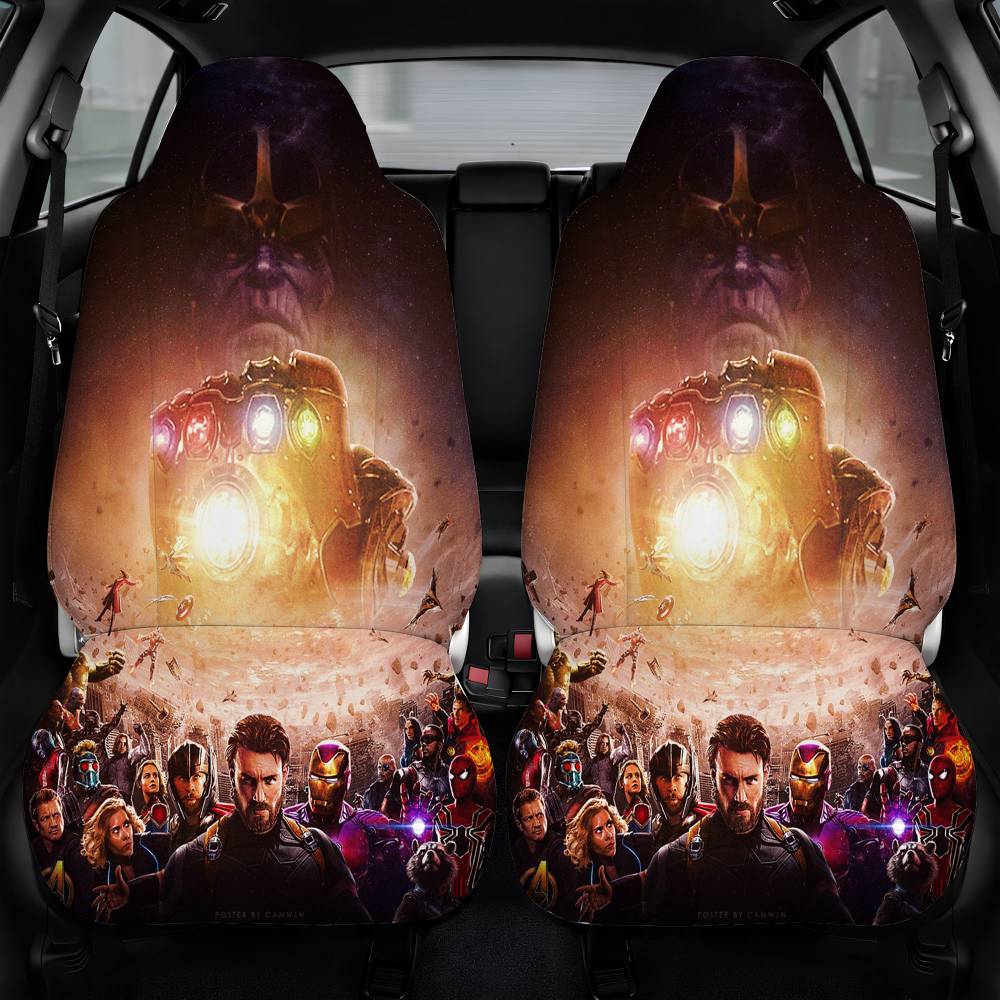 Avengers Infinity War Poster Car Seat Cover Front Pair