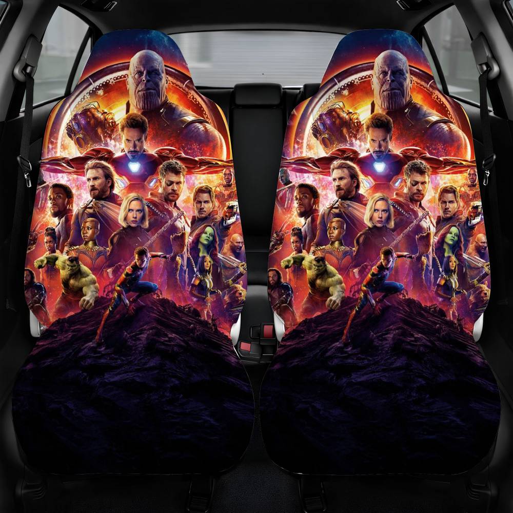 Avengers Infinity War Wallpaper Car Seat Cover Front Pair