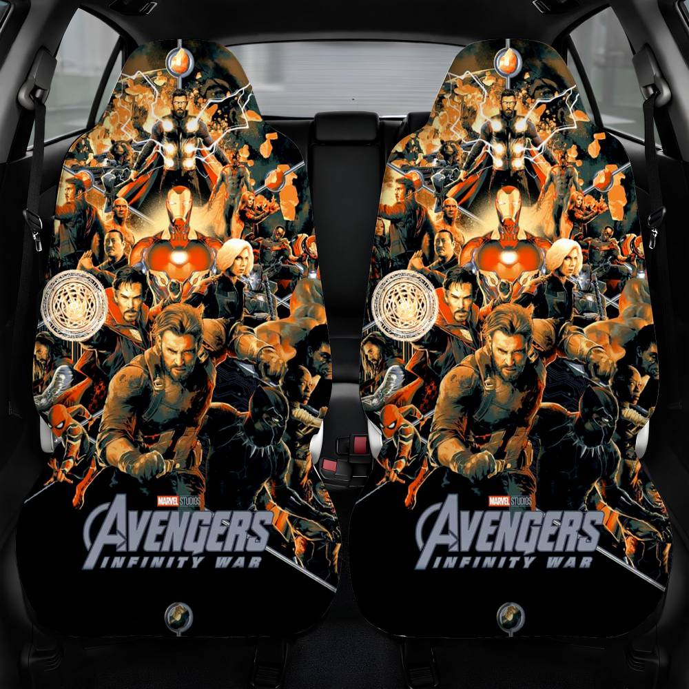 Avengers Inwar Orange Car Seat Cover Front Pair