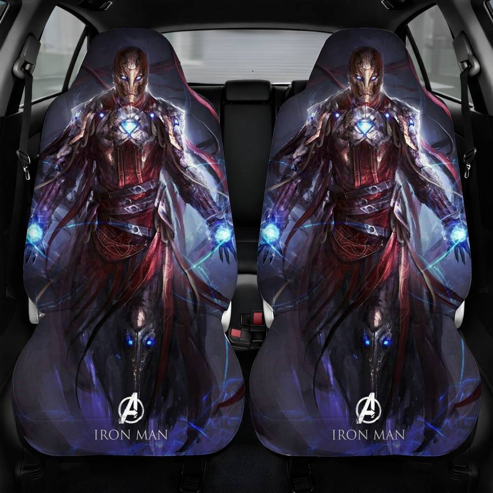 Avengers Iron Man Art Car Seat Cover Front Pair
