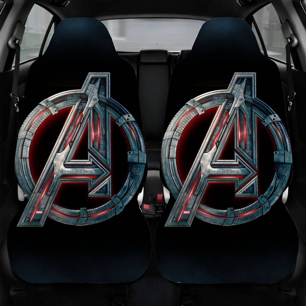 Avengers Logo Car Seat Cover Front Pair