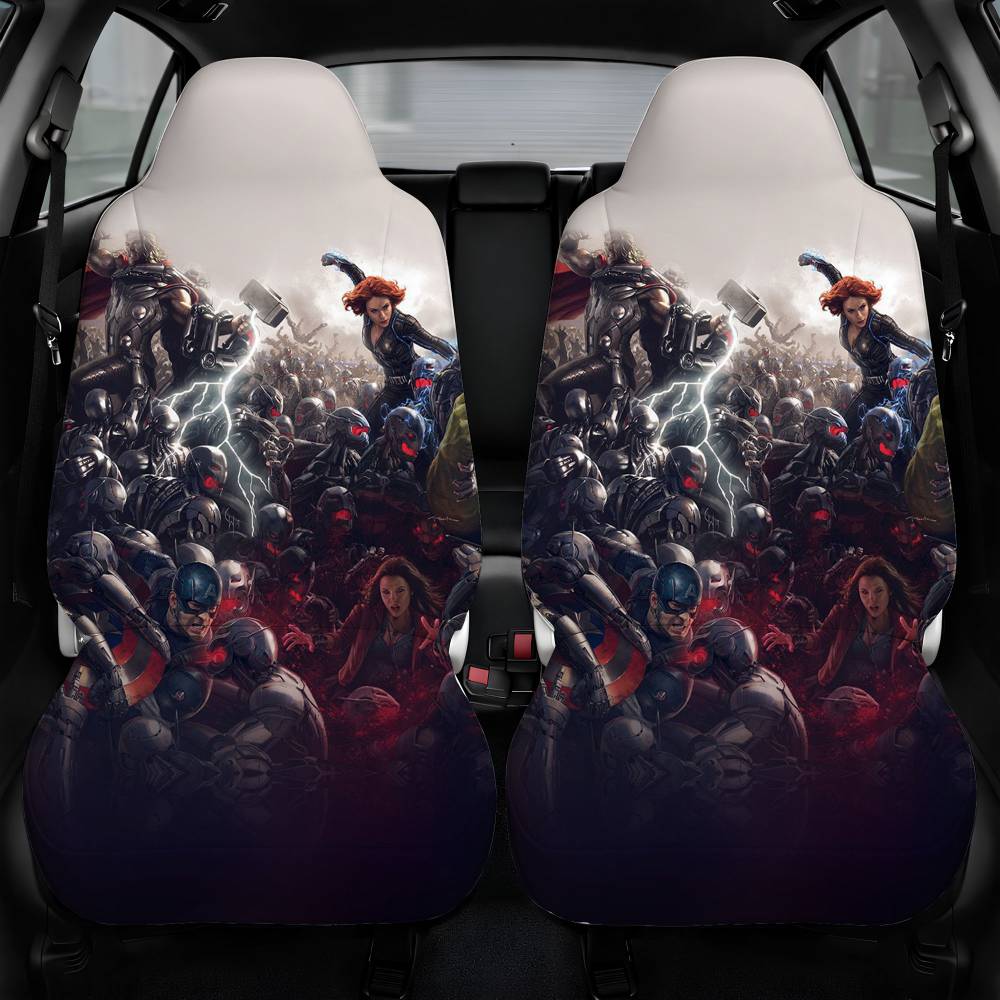 Avengers Marvel Hero Car Seat Cover Front Pair