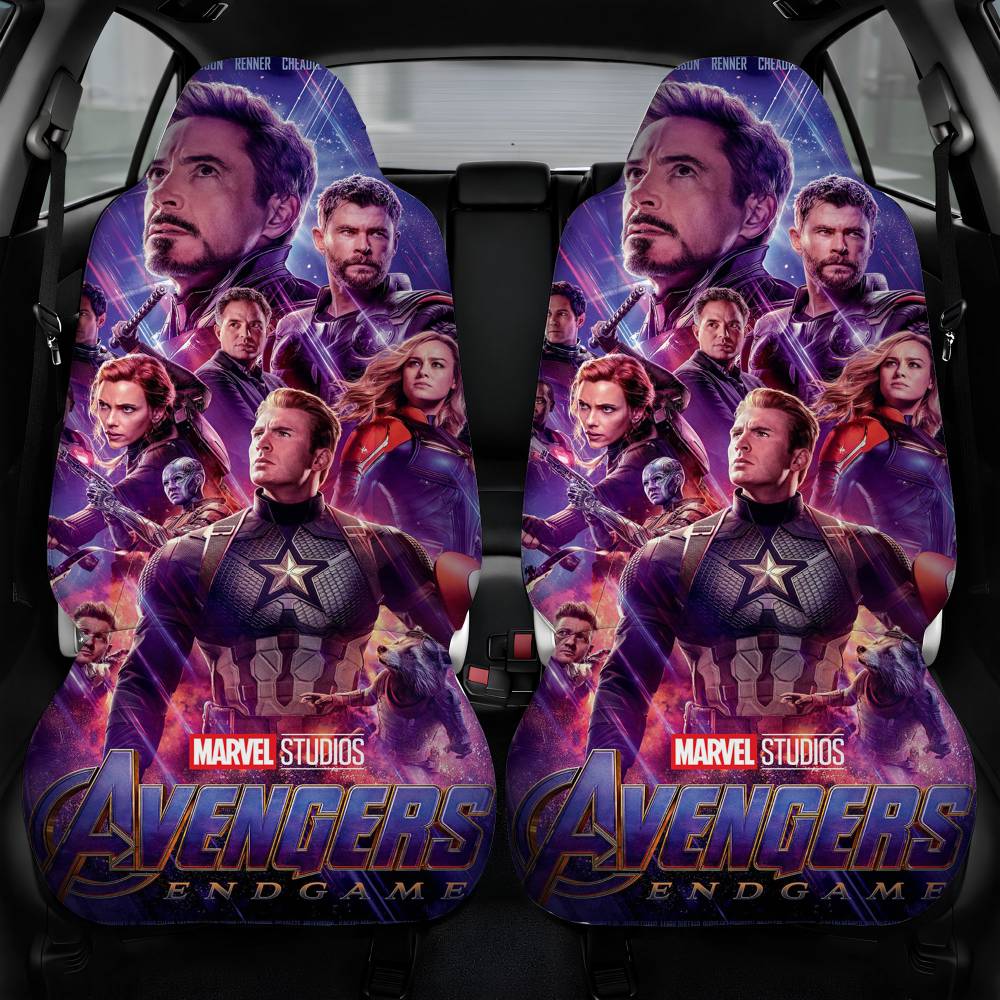 Avengers Poster Hero Endgame Marvel Film Poster Art Car Seat Cover Front Pair