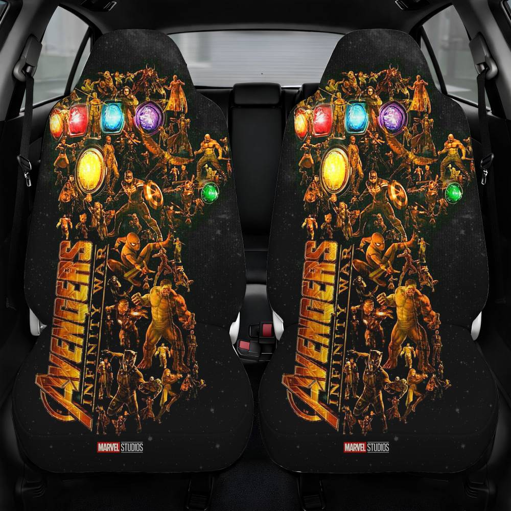 Avengers Thanos Gauntlet Car Seat Cover Front Pair