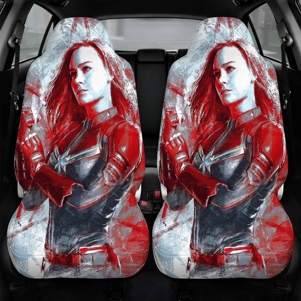 Captain Marvel Avengers End Game Car Seat Cover Front Pair
