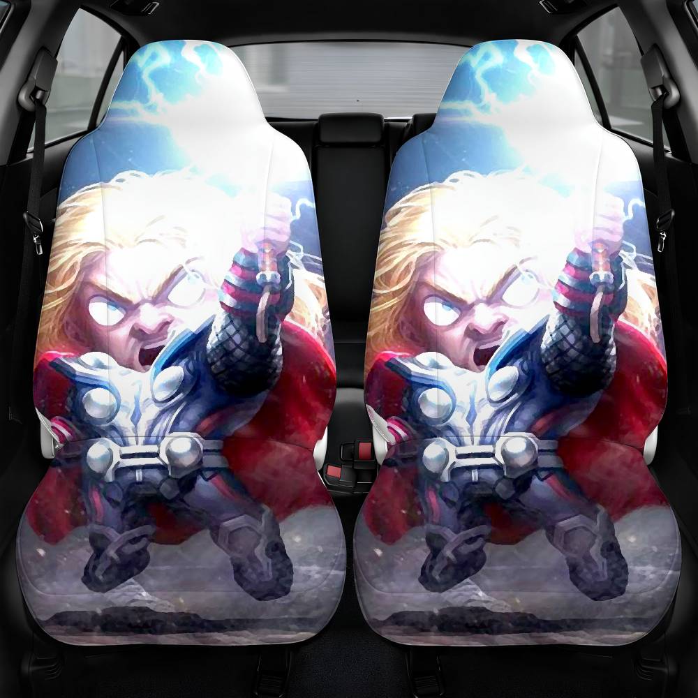 Chibi Fancy Thor Car Seat Cover Front Pair