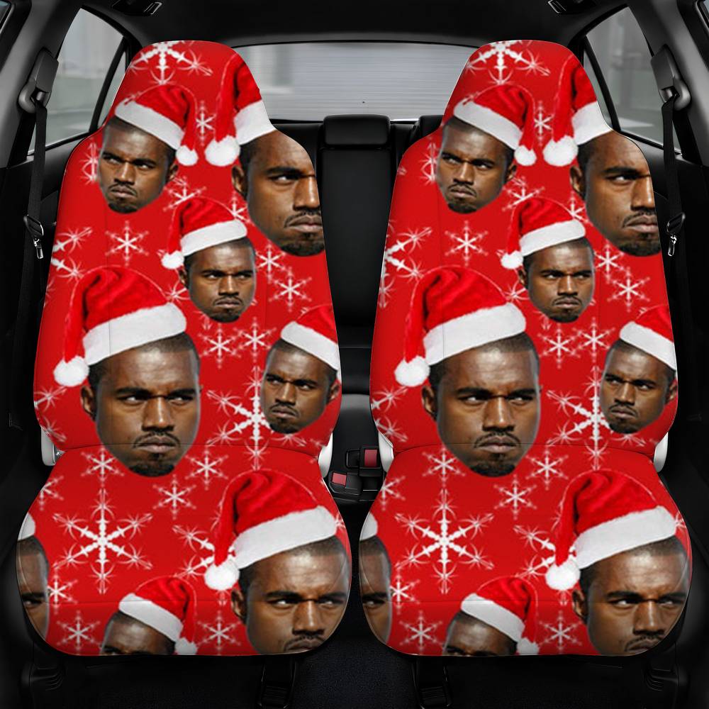 Christmas Kanye Car Seat Cover Front Pair
