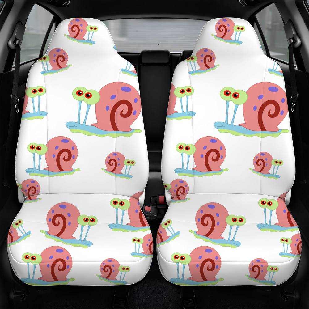 Cute Gary Spongebob Squarepants Pattern Car Seat Cover Front Pair