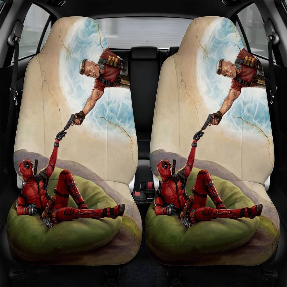 Deadpool 2 And Monster Car Seat Cover Front Pair