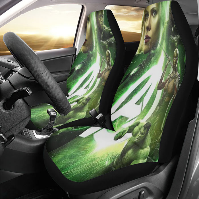 Green Avengers End Game Rear Car Seat Covers