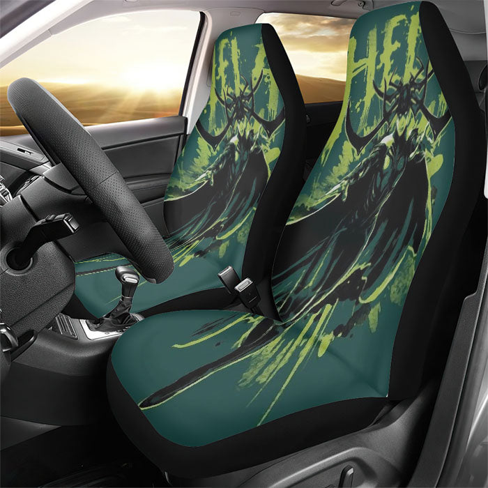 Green Hela Of Thor Rear Car Seat Covers