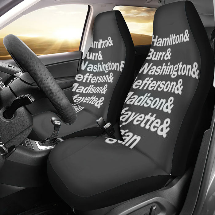 Hamilton Burr Washington Jefferson Madison Lafayette & Mulligan Rear Car Seat Covers