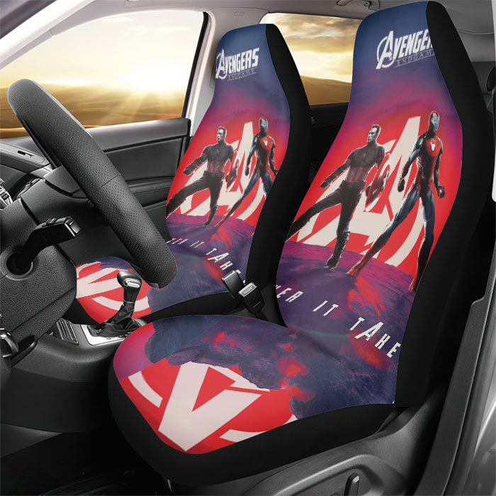 Iron Man X Captain America Avengers Endgame Poster Rear Car Seat Covers