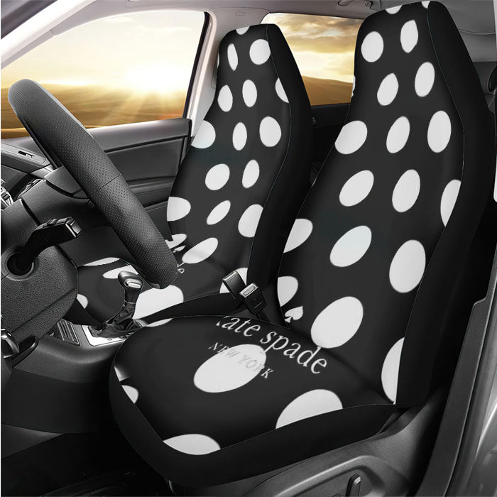 Kate Spade Black White Polka Dot Rear Car Seat Covers