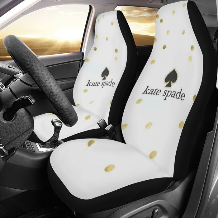 Kate Spade Logo Gold Polkadot Glitter Rear Car Seat Covers