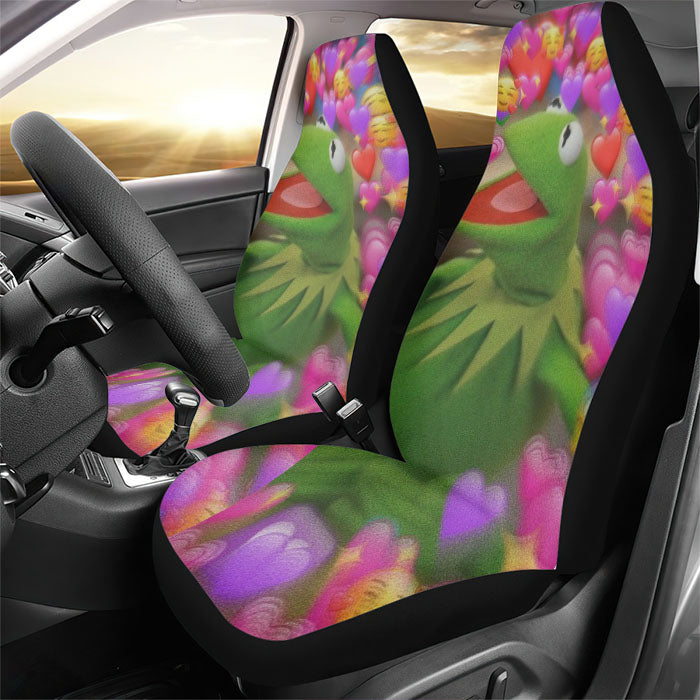 Kermit Meme Heart Rear Car Seat Covers