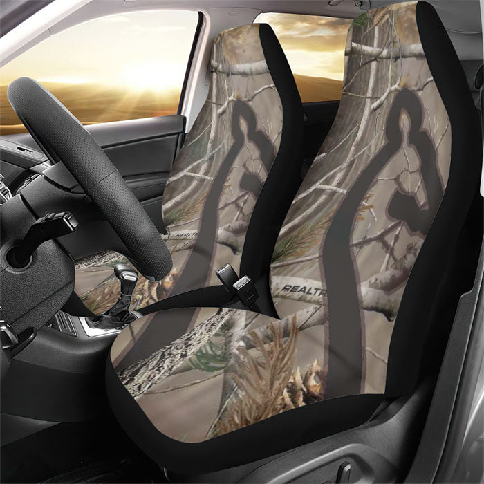 Love Browning Deer Camo Real Tree Coupl Rear Car Seat Covers