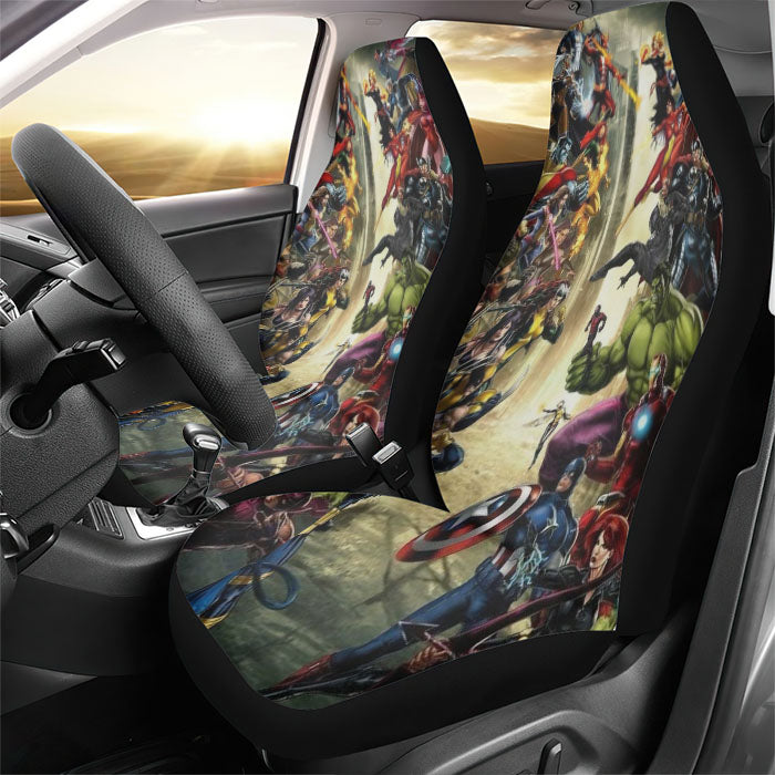 Marvel Super Hero The Avengers Vs X Men Rear Car Seat Covers