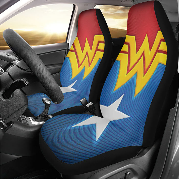 Wonder Woman Star Logo Rear Car Seat Covers