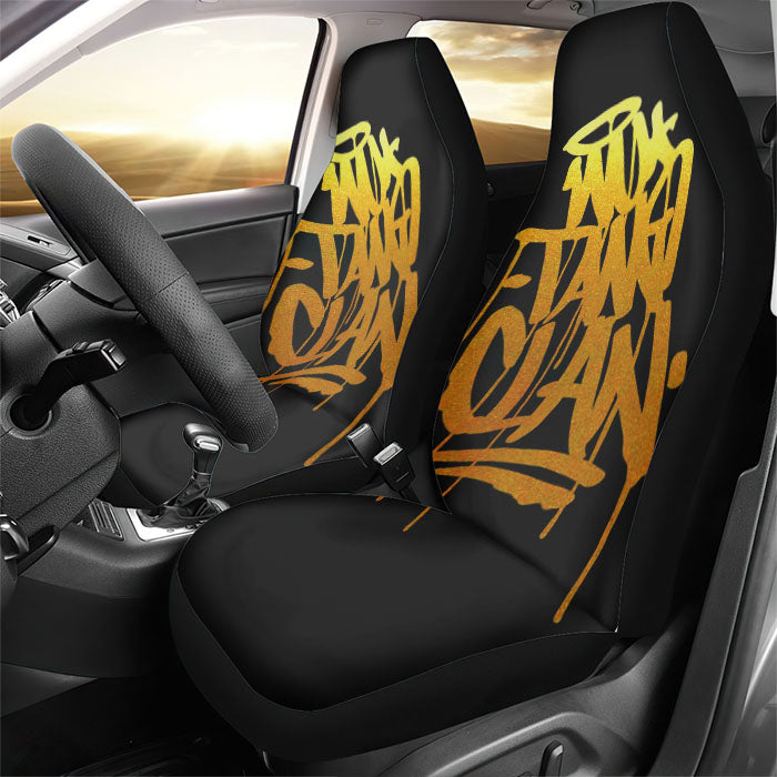 Wu Tang Clan Gold Black Logo Rear Car Seat Covers