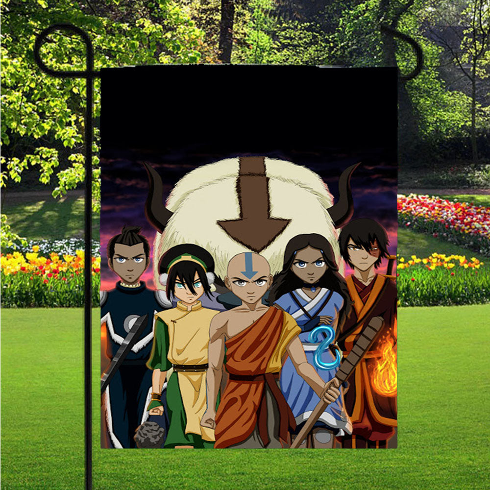 Aang The Last Airbender And Friends Garden Flags Lawn 12 X 18 Inch