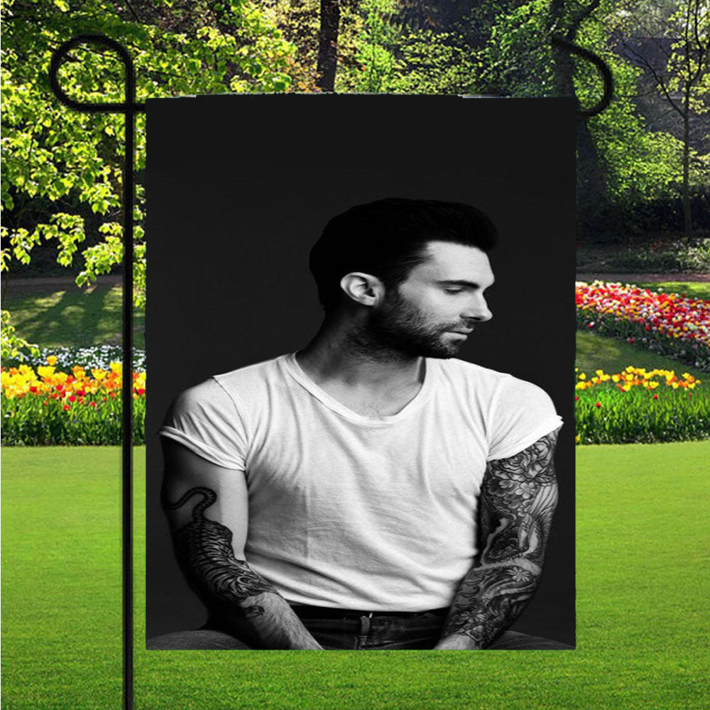 Adam Levine Tatto Garden Flags Lawn 12 X 18 Inch