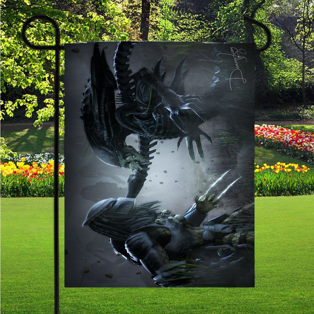 Alien Vs Predator Garden Flags Lawn 12 X 18 Inch