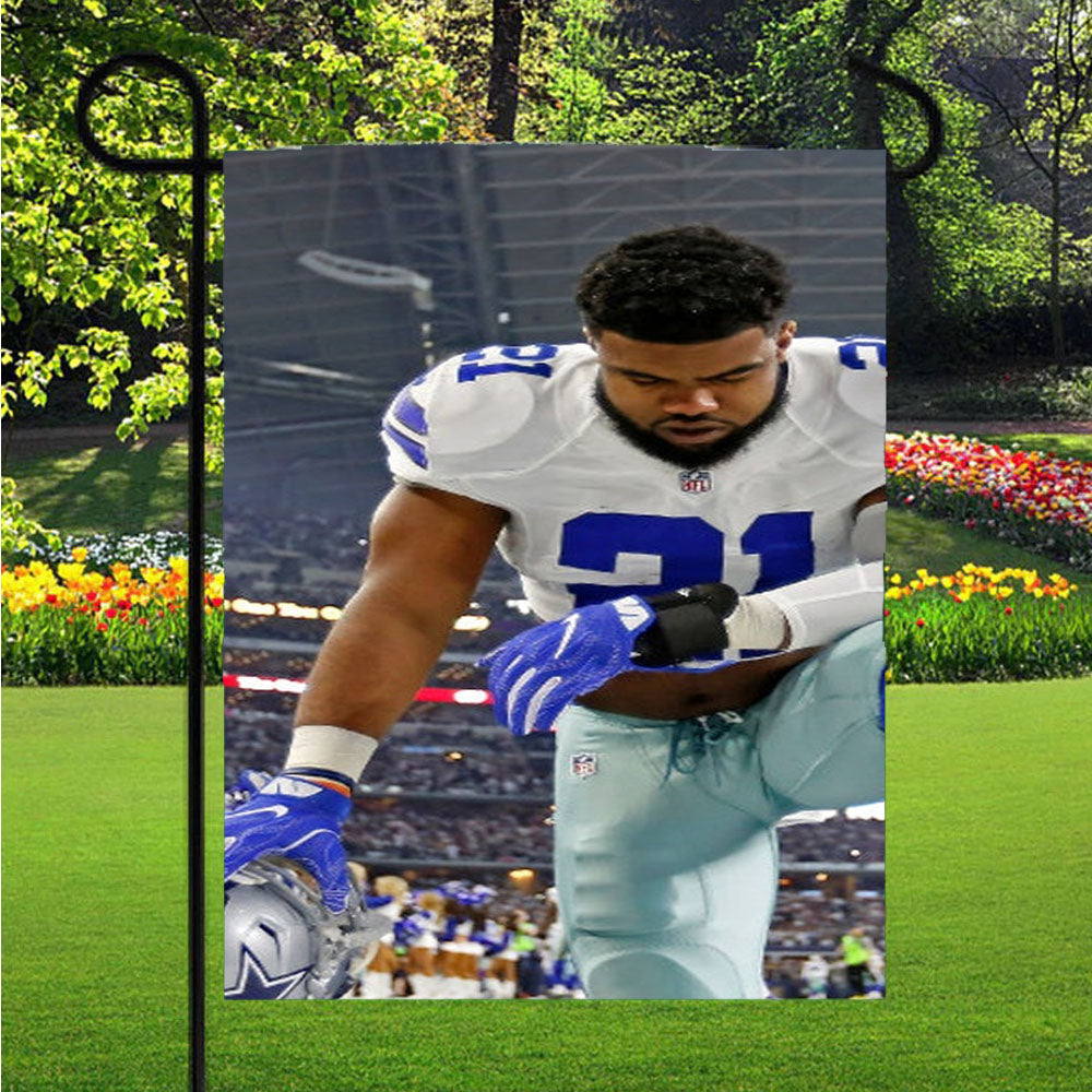 American Football Ezekiel Elliott Garden Flags Lawn 12 X 18 Inch