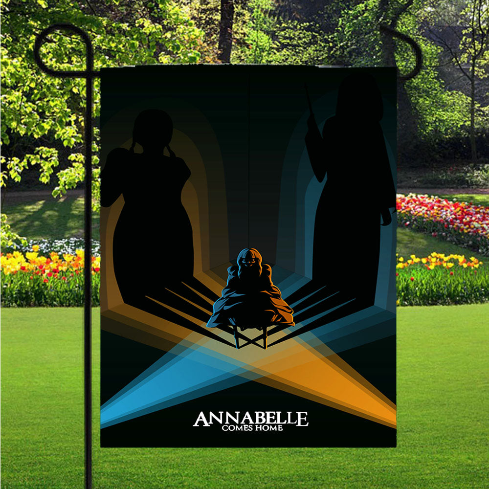 Annabelle Comes Home Poster Silhouette Garden Flags Lawn 12 X 18 Inch