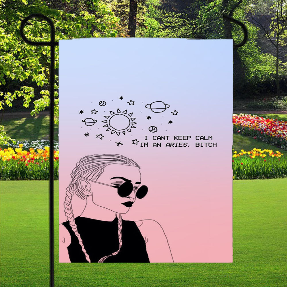 Aries Girl August Garden Flags Lawn 12 X 18 Inch